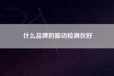 什么品牌的振動檢測儀好