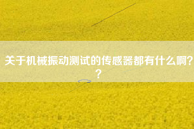 關于機械振動測試的傳感器都有什么啊？？